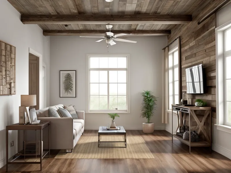 Computadora con plano de diseño de interiores en un entorno de oficina en casa