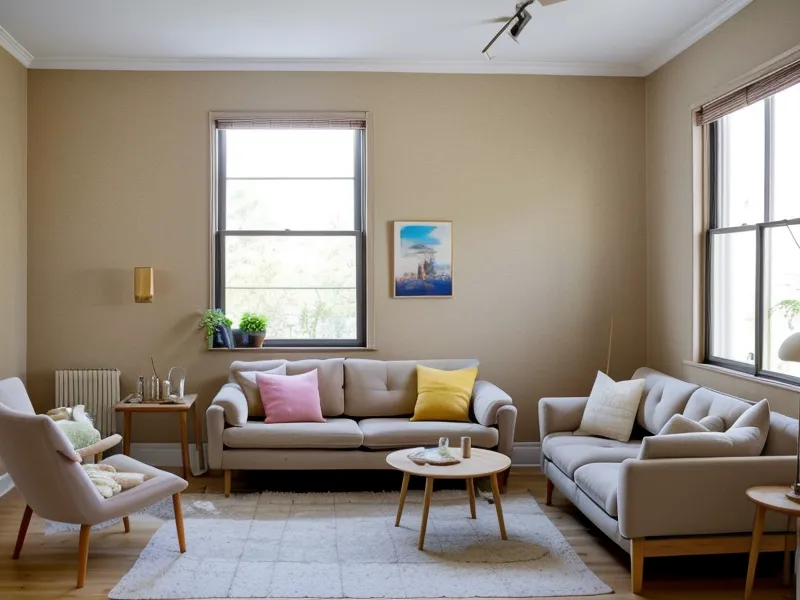 Moodboard físico con muestras de tela y bocetos para un proyecto de interiores
